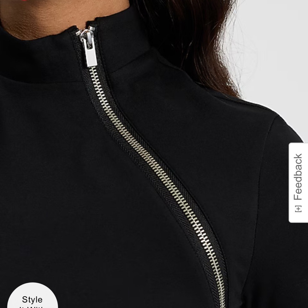 Black Zip-Up Top